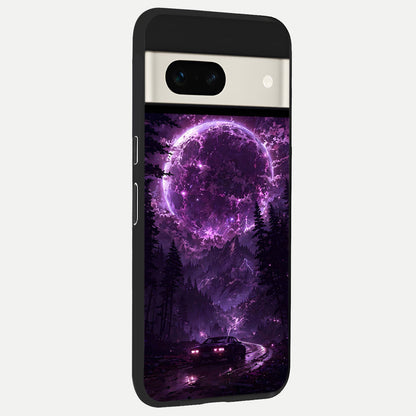  Eternal Cosmic Drive back cover For Google Pixel 7A slim fit glass case with vibrant aesthetic design