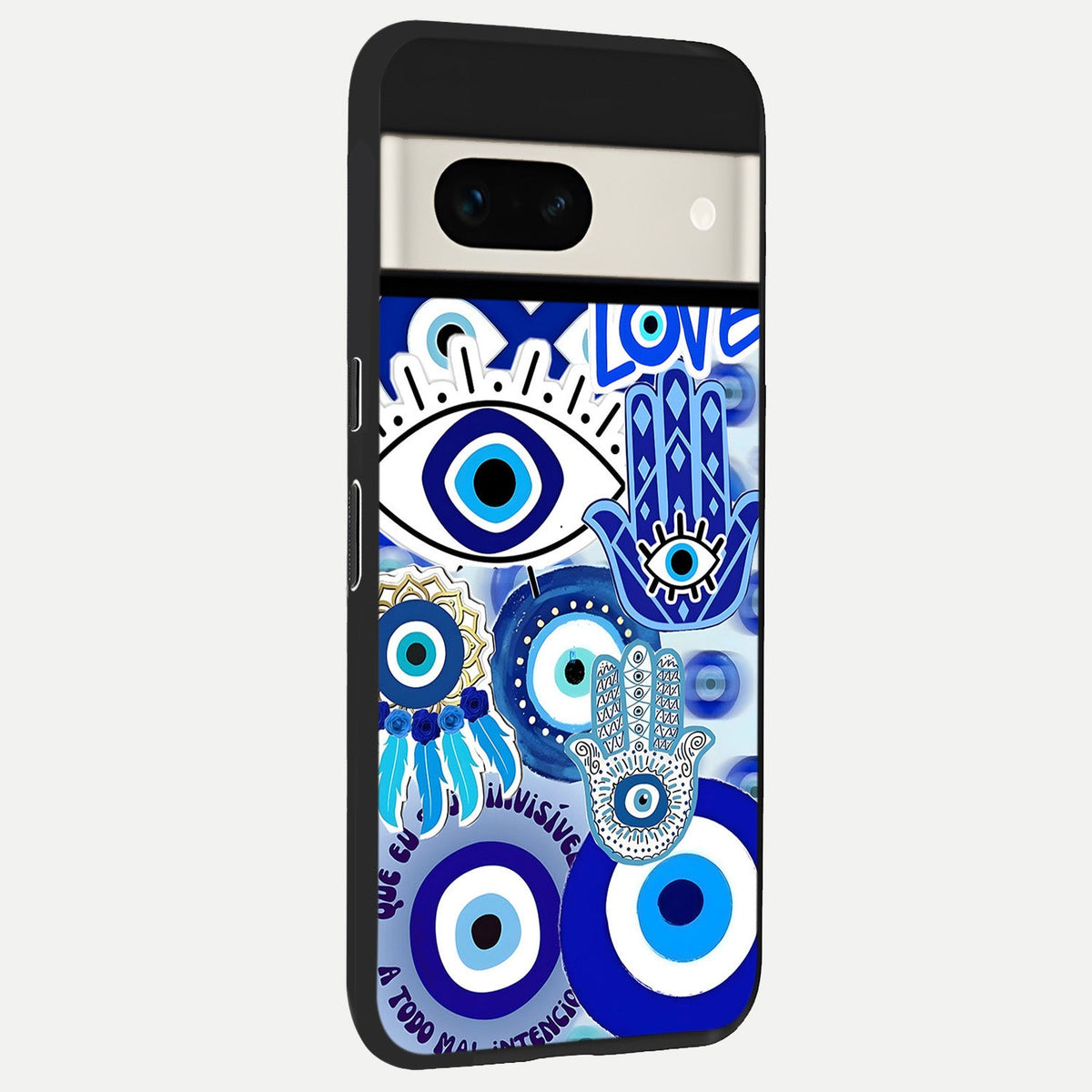  Evil Eyes Dream back cover For Google Pixel 7A slim fit glass case with vibrant aesthetic design