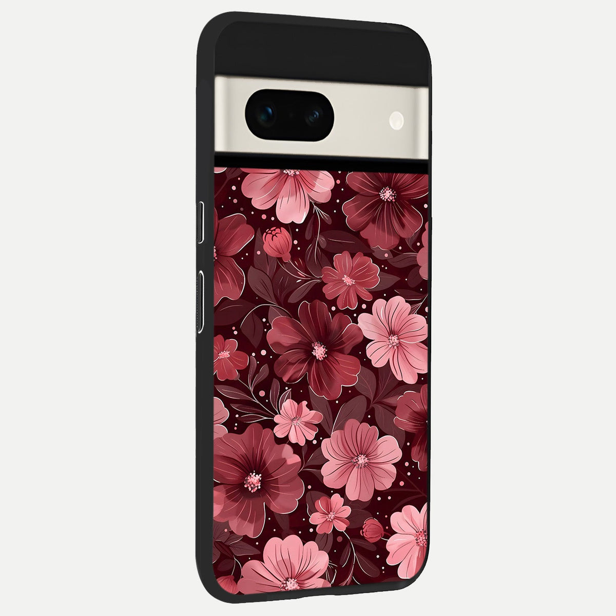  Flower Blush Bloom back cover For Google Pixel 7A slim fit glass case with vibrant aesthetic design