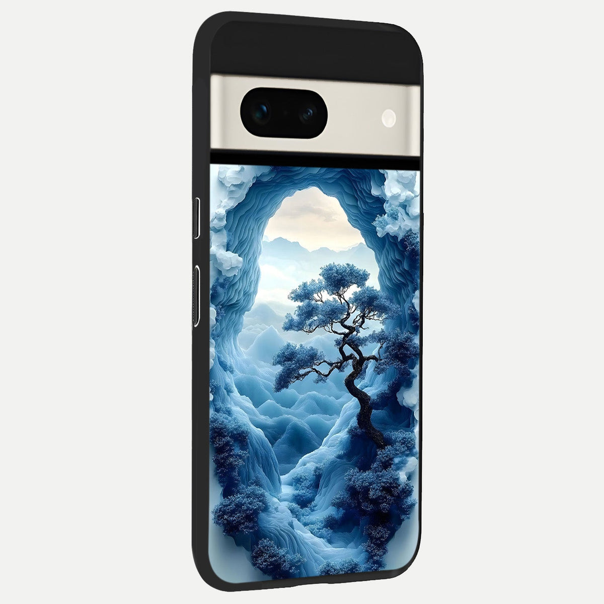  Frozen Serenity Gate back cover For Google Pixel 7A slim fit glass case with vibrant aesthetic design