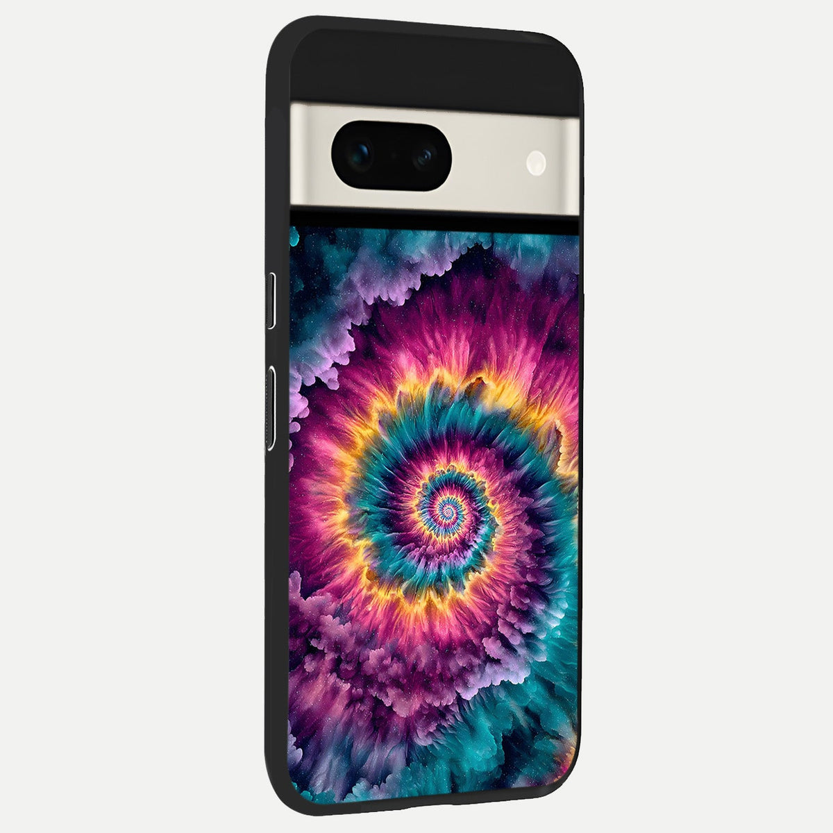  Galactic Spiral Burst back cover For Google Pixel 7A slim fit glass case with vibrant aesthetic design