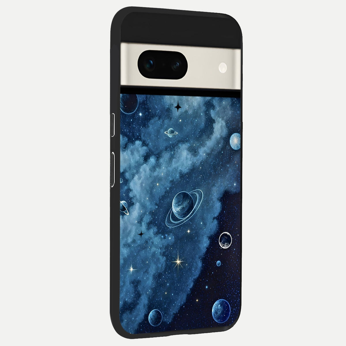  Galaxy Dream Space back cover For Google Pixel 7A slim fit glass case with vibrant aesthetic design