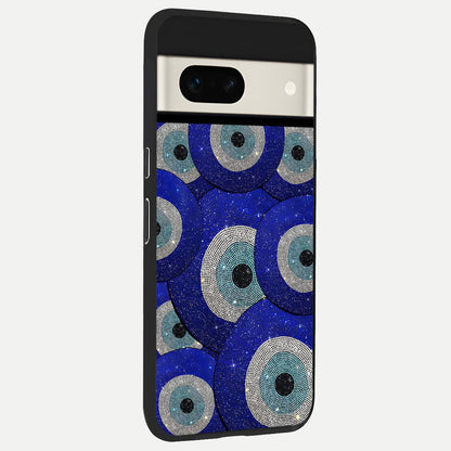 Galaxy Eye Flow back cover For Google Pixel 7A slim fit glass case with vibrant aesthetic design