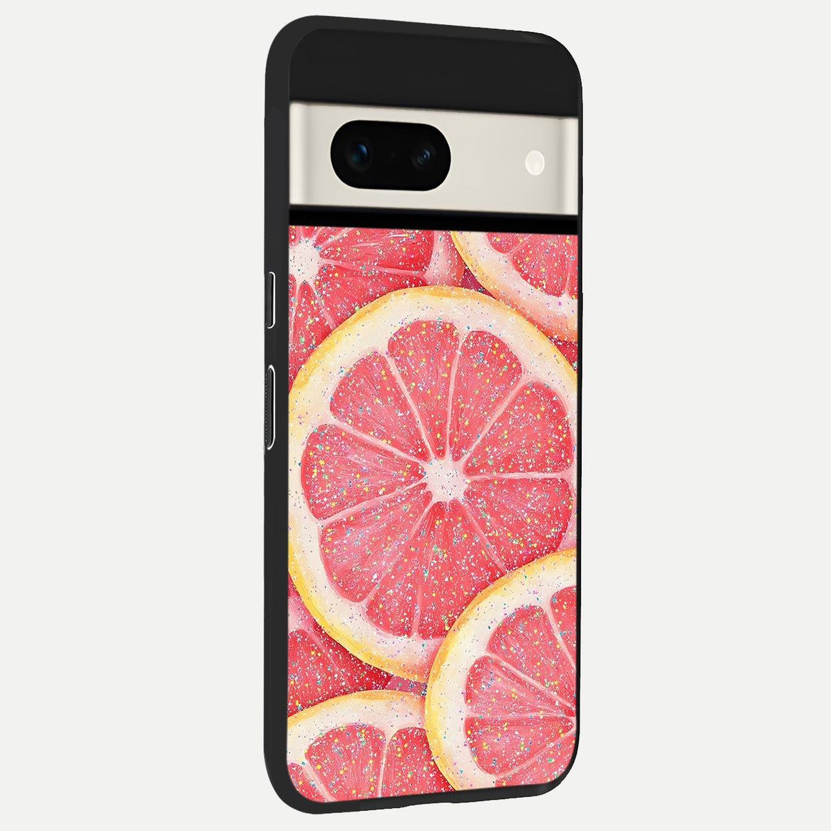  Glitter Grapefruit back cover For Google Pixel 7A slim fit glass case with vibrant aesthetic design