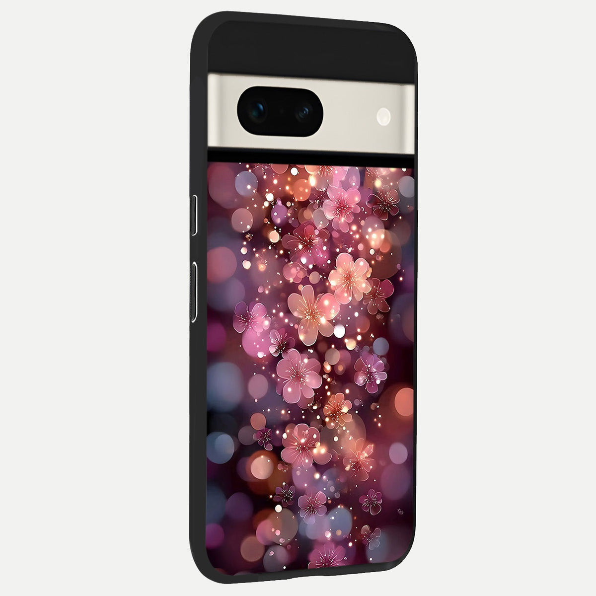 Glowing Petal Bliss back cover For Google Pixel 7A slim fit glass case with vibrant aesthetic design