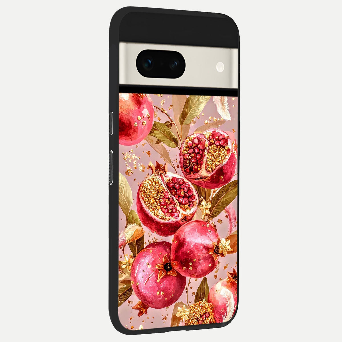  Golden Bloom Glow back cover For Google Pixel 7A slim fit glass case with vibrant aesthetic design