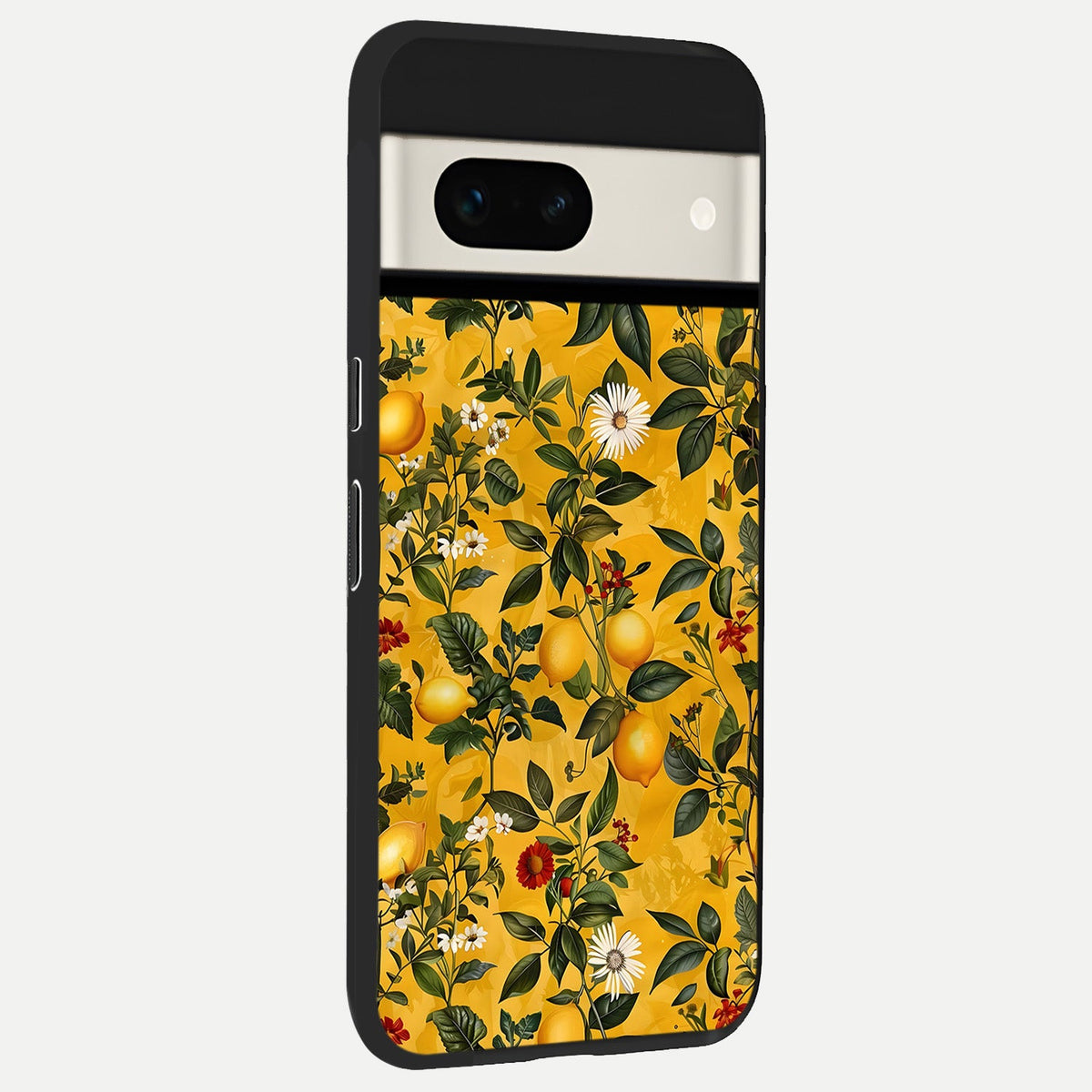  Golden Lemon Field back cover For Google Pixel 7A slim fit glass case with vibrant aesthetic design