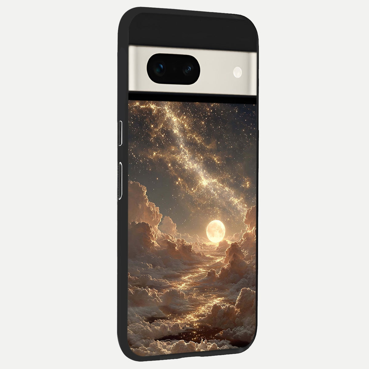  Golden Sky Dream back cover For Google Pixel 7A slim fit glass case with vibrant aesthetic design