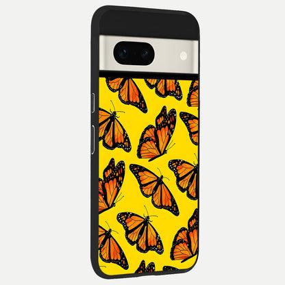  Golden Wing Flight back cover For Google Pixel 7A slim fit glass case with vibrant aesthetic design