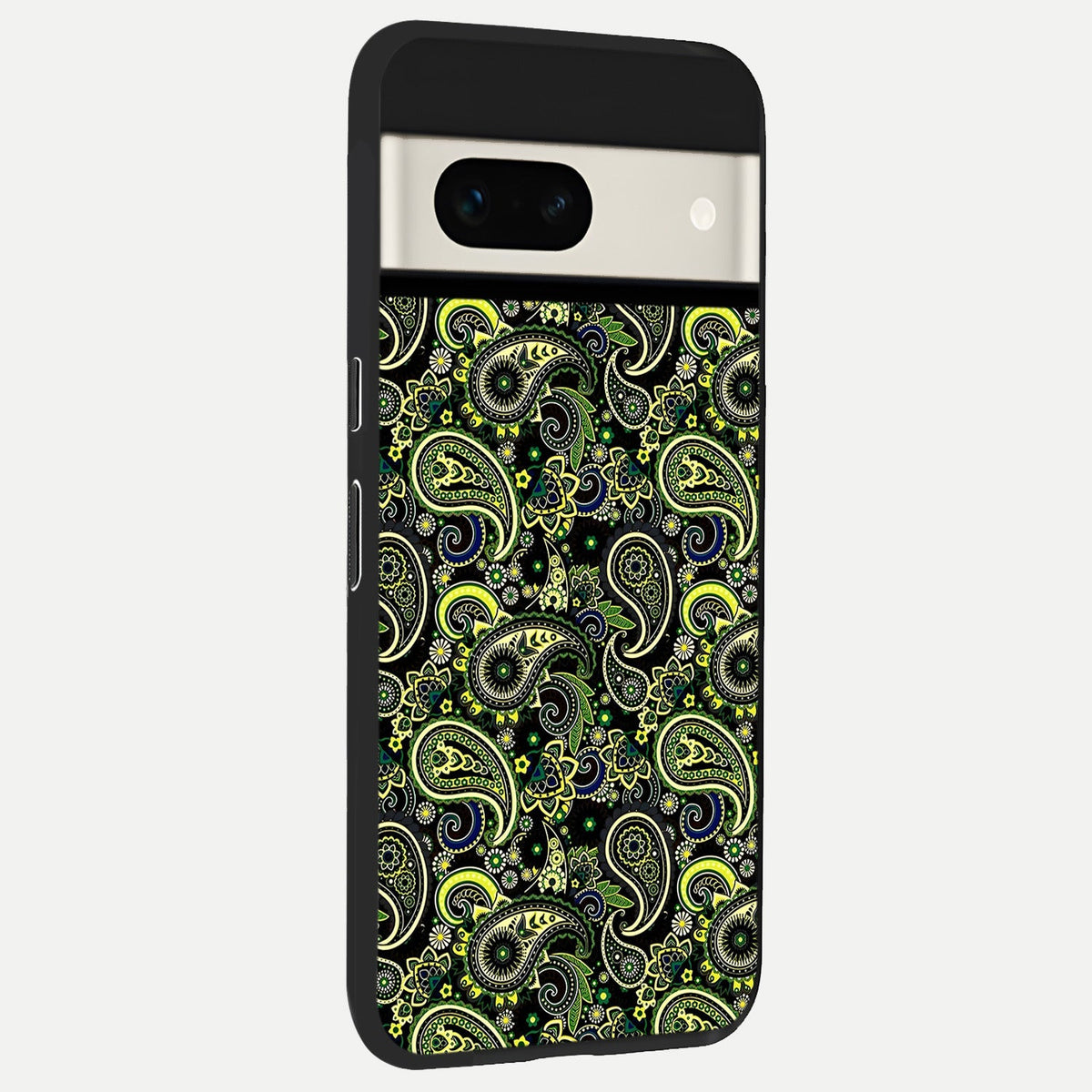  Green Lemon back cover For Google Pixel 7A slim fit glass case with vibrant aesthetic design