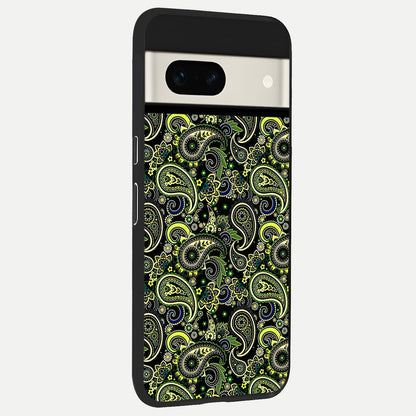  Green Lemon back cover For Google Pixel 7A slim fit glass case with vibrant aesthetic design