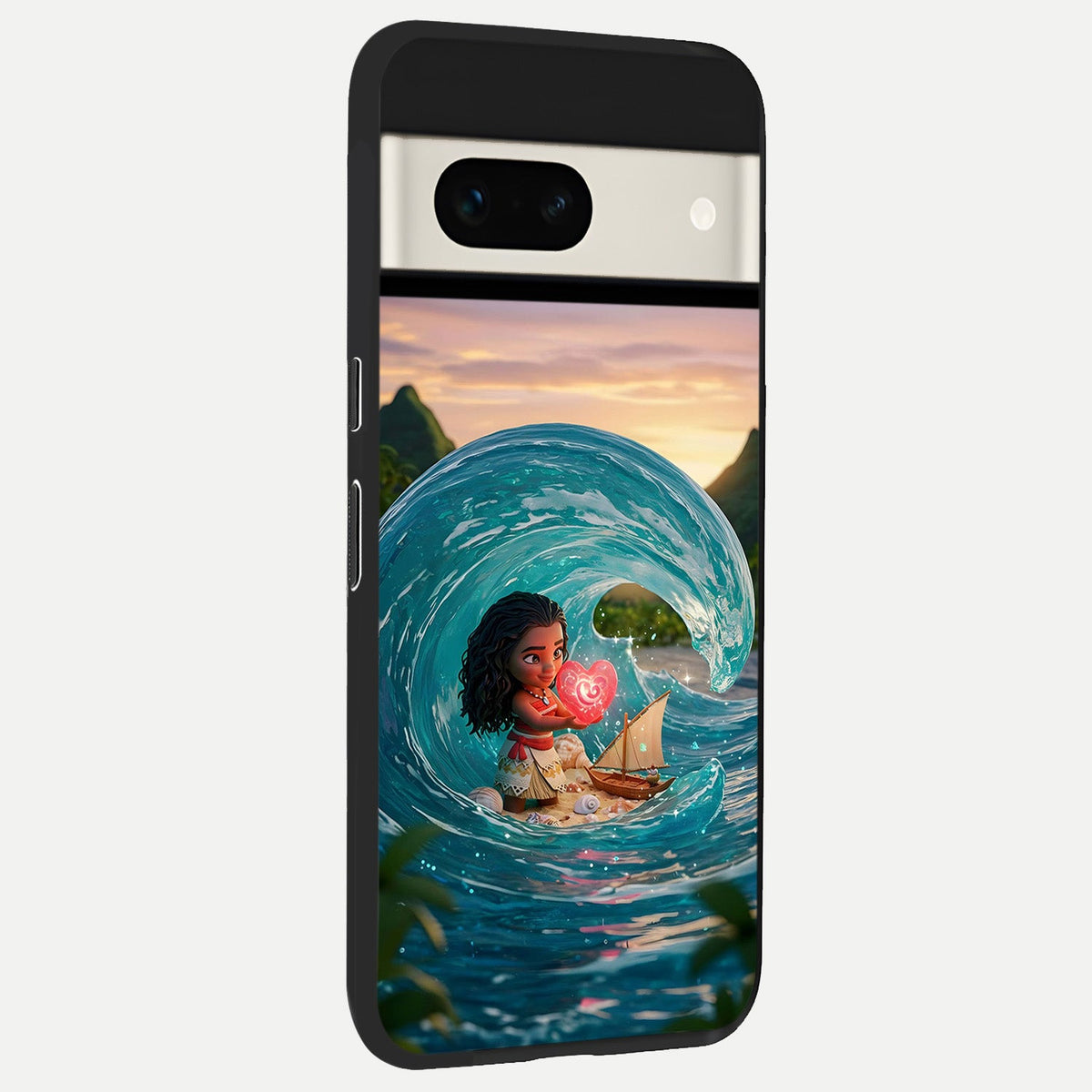  Heart of Ocean back cover For Google Pixel 7A slim fit glass case with vibrant aesthetic design