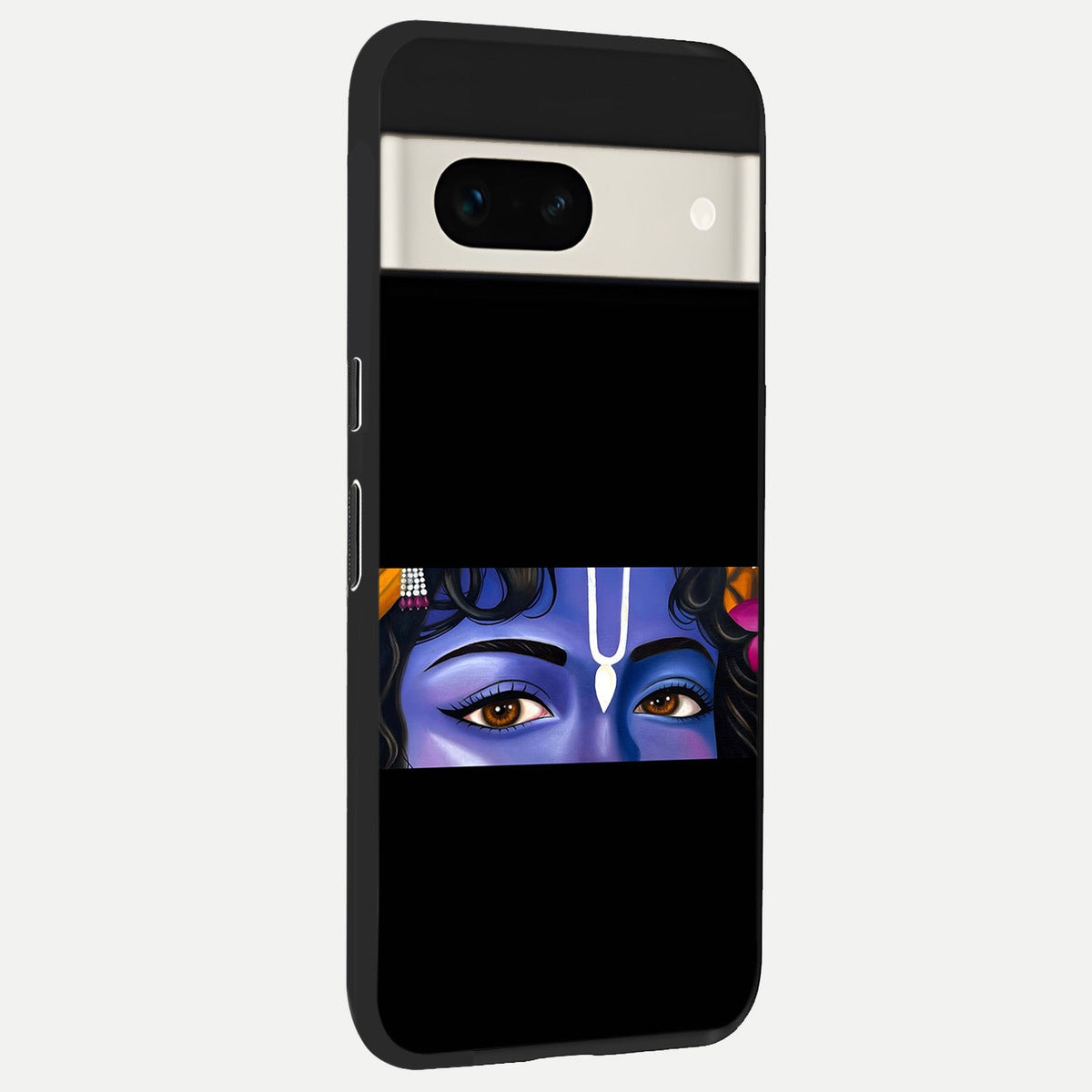  Krishna Eye back cover For Google Pixel 7A slim fit glass case with vibrant aesthetic design