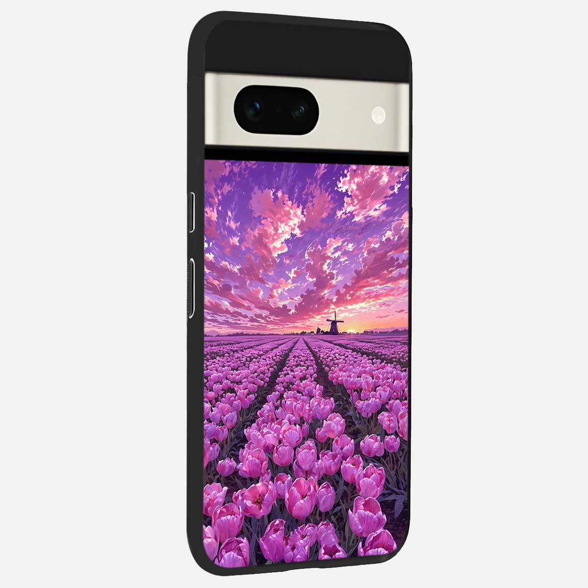  Lavender Dream Skies back cover For Google Pixel 7A slim fit glass case with vibrant aesthetic design