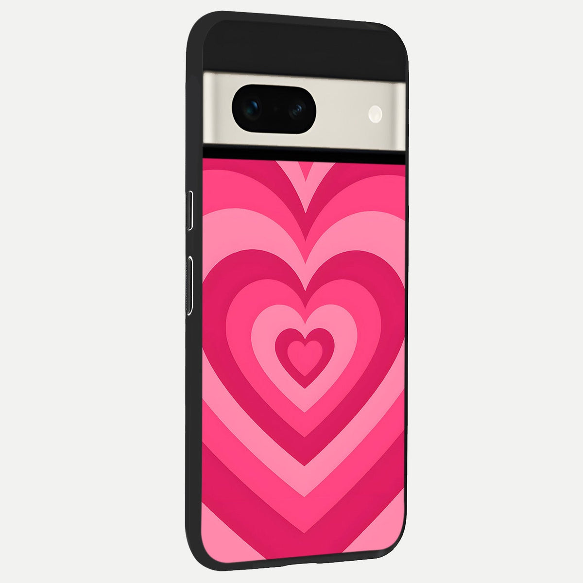  Layered Love Hearts back cover For Google Pixel 7A slim fit glass case with vibrant aesthetic design