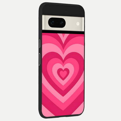  Layered Love Hearts back cover For Google Pixel 7A slim fit glass case with vibrant aesthetic design