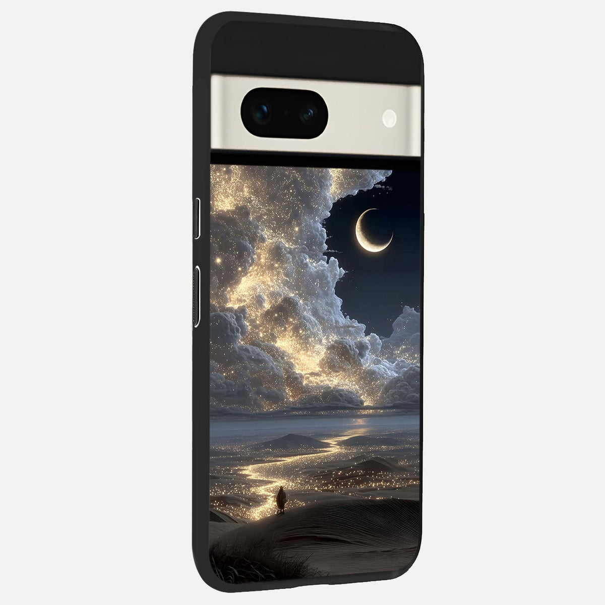  Moonlight Spark Path back cover For Google Pixel 7A slim fit glass case with vibrant aesthetic design