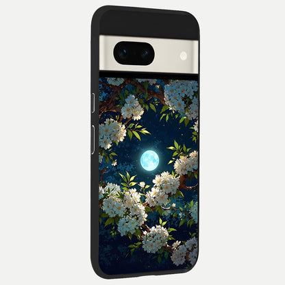  Moonlit Blossom Dream back cover For Google Pixel 7A slim fit glass case with vibrant aesthetic design