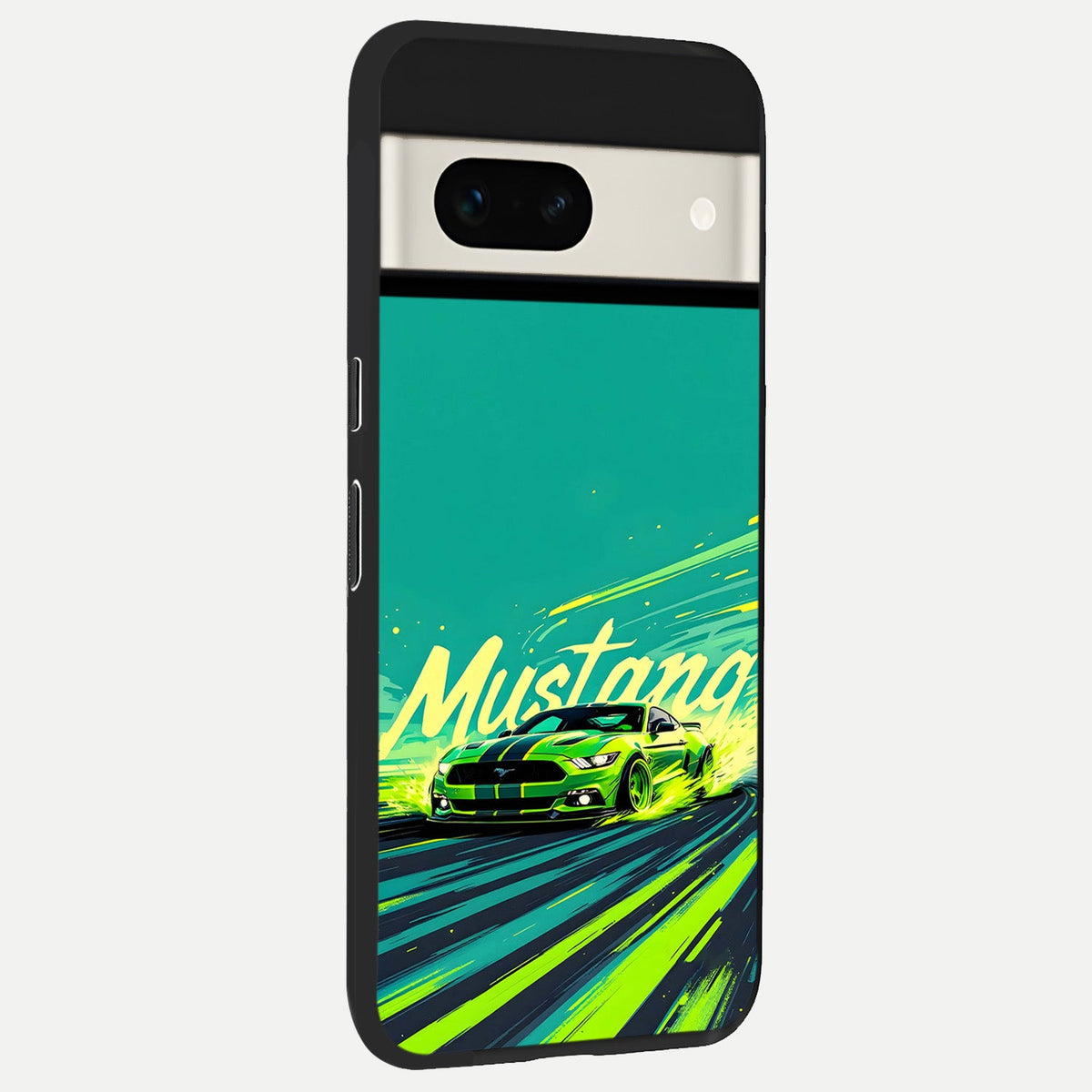  Mustang Bang back cover For Google Pixel 7A slim fit glass case with vibrant aesthetic design