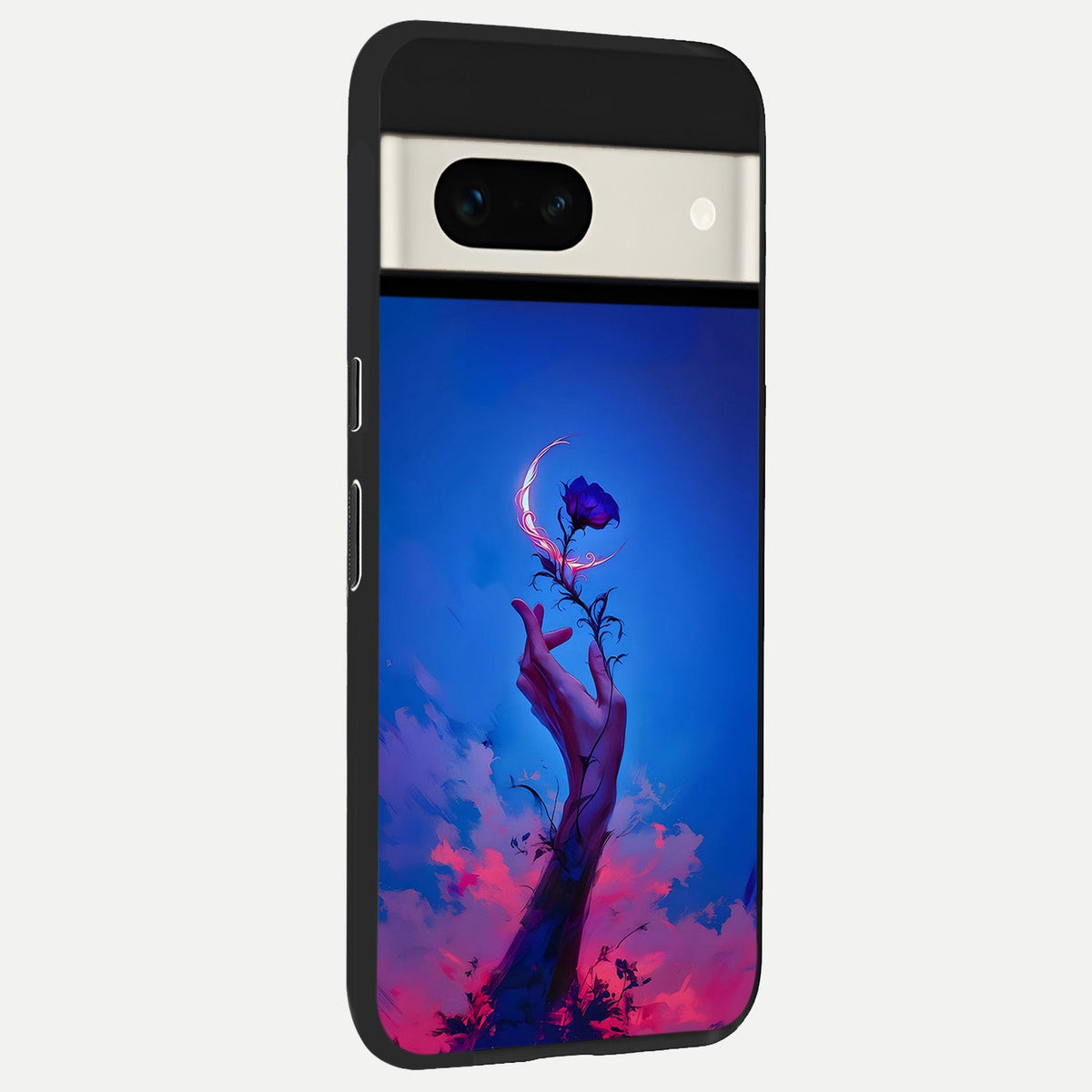  Mystic Hand back cover For Google Pixel 7A slim fit glass case with vibrant aesthetic design