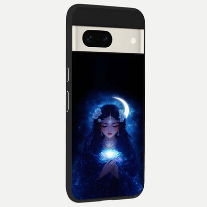  Mystic Moon Queen back cover For Google Pixel 7A slim fit glass case with vibrant aesthetic design