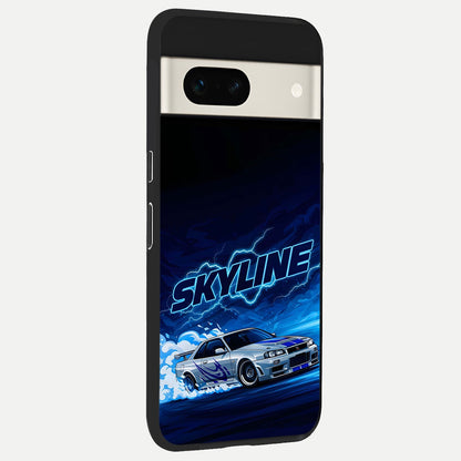  Neon Drift Beast back cover For Google Pixel 7A slim fit glass case with vibrant aesthetic design