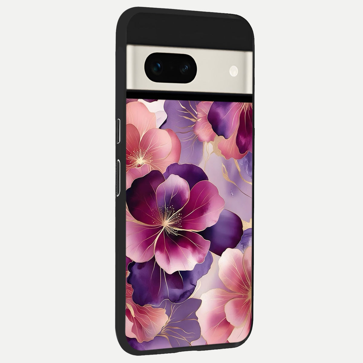  Pink Bouquet Florals back cover For Google Pixel 7A slim fit glass case with vibrant aesthetic design
