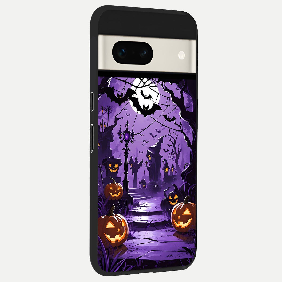  Pumpkin Patch Halloween back cover For Google Pixel 7A slim fit glass case with vibrant aesthetic design