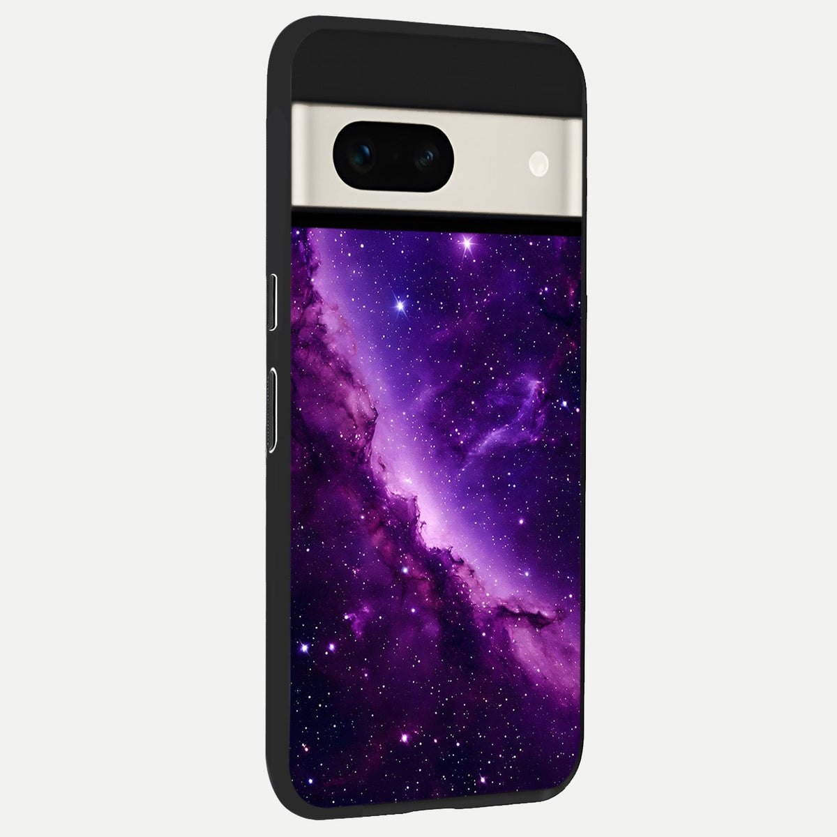  Purple Shade Sky back cover For Google Pixel 7A slim fit glass case with vibrant aesthetic design