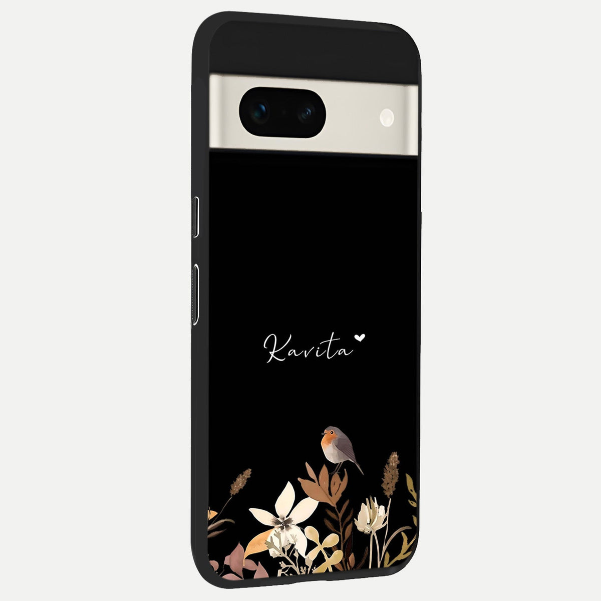  Quiet Garden Tune Custom Name back cover For Google Pixel 7A slim fit glass case with vibrant aesthetic design