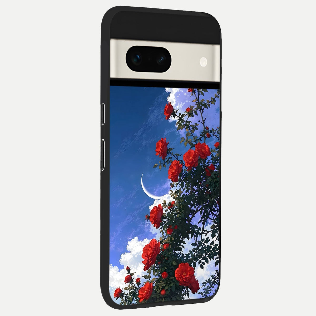  Rose Drift Flowers back cover For Google Pixel 7A slim fit glass case with vibrant aesthetic design