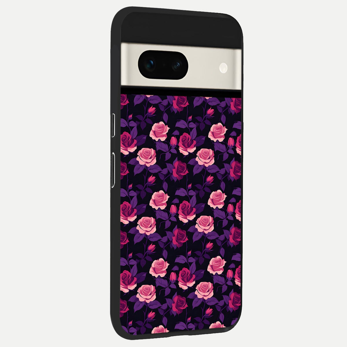  Rose Garden Twilight back cover For Google Pixel 7A slim fit glass case with vibrant aesthetic design