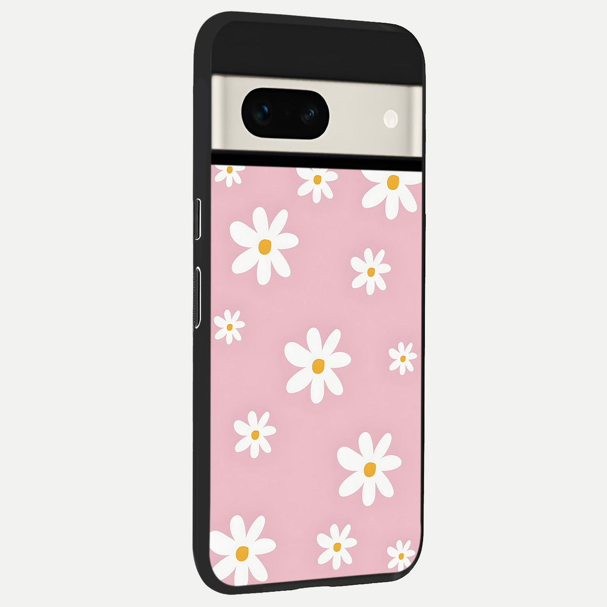  Soft Daisy Bliss back cover For Google Pixel 7A slim fit glass case with vibrant aesthetic design