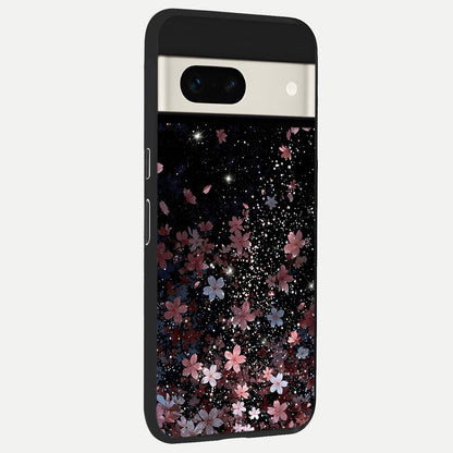  Starlit Flower Dreams back cover For Google Pixel 7A slim fit glass case with vibrant aesthetic design