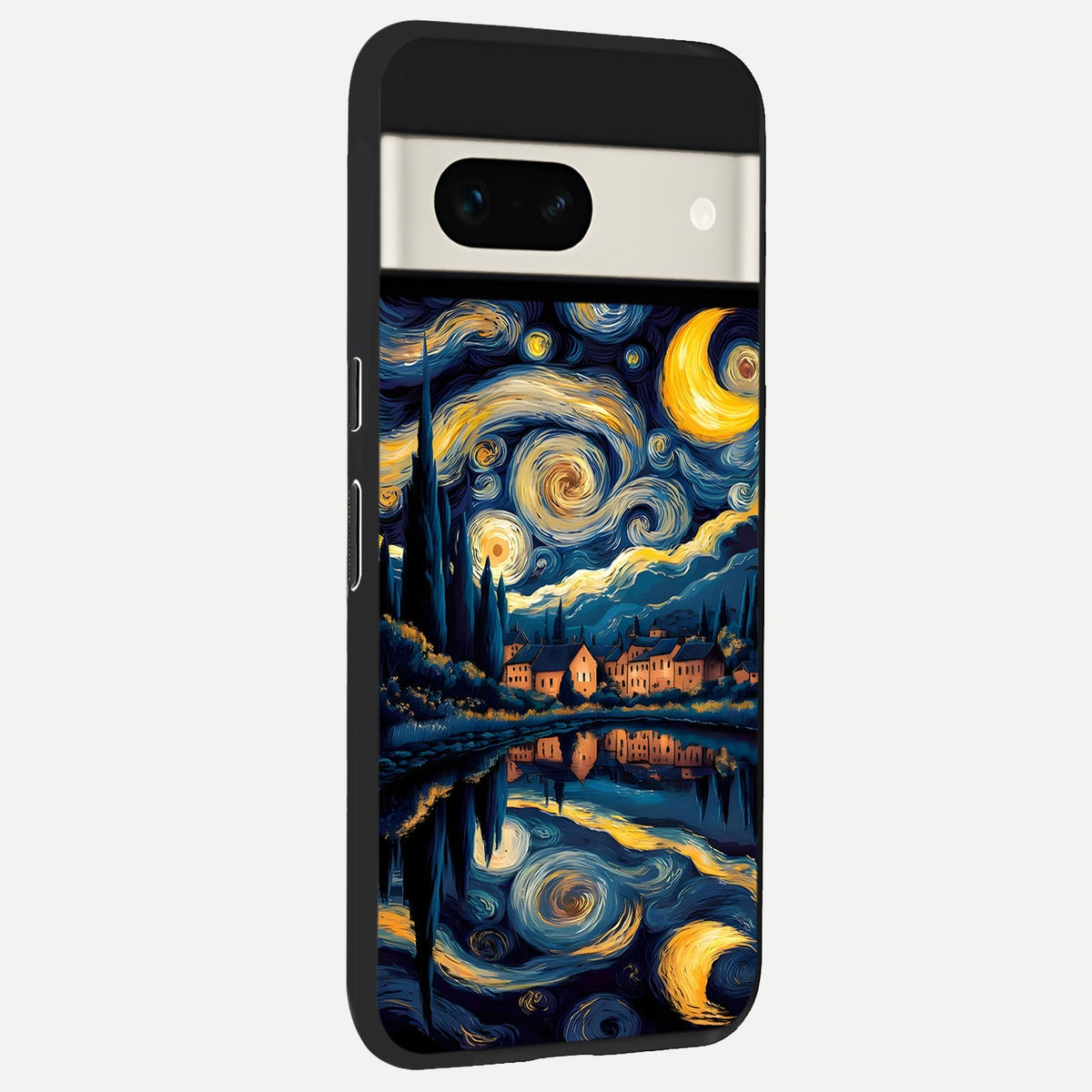  Starry Sky Serenity back cover For Google Pixel 7A slim fit glass case with vibrant aesthetic design