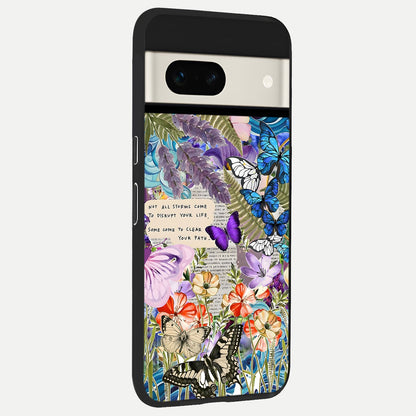  Storm Path Bloom back cover For Google Pixel 7A slim fit glass case with vibrant aesthetic design