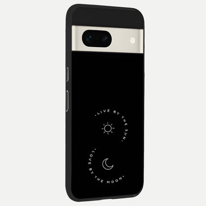  Sunflower Cat Art back cover For Google Pixel 7A slim fit glass case with vibrant aesthetic design
