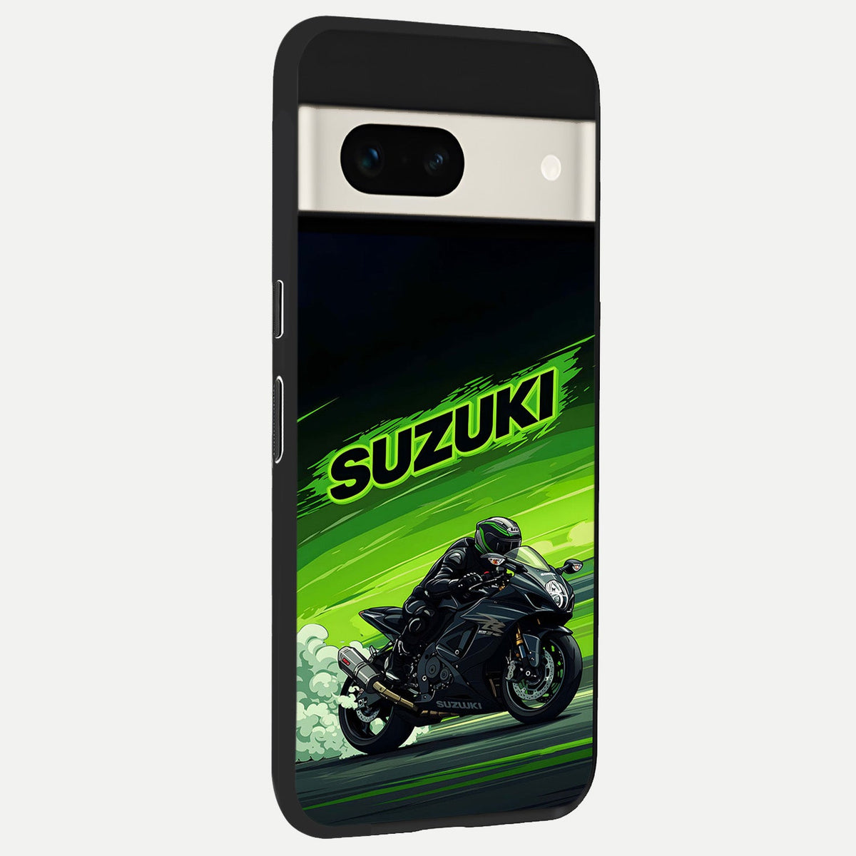  Suzuki Speed Beast back cover For Google Pixel 7A slim fit glass case with vibrant aesthetic design