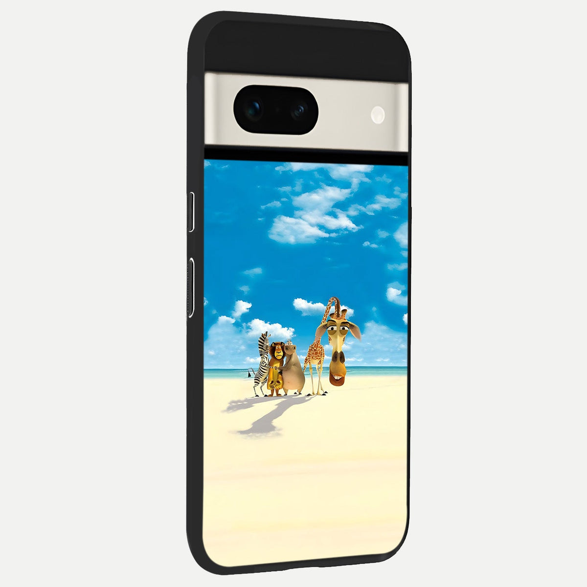  Tropical Fun Squad back cover For Google Pixel 7A slim fit glass case with vibrant aesthetic design