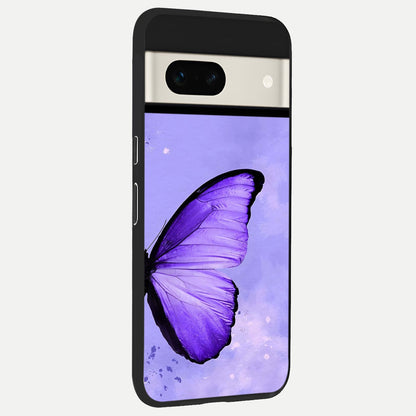  Violet Dream Wing back cover For Google Pixel 7A slim fit glass case with vibrant aesthetic design
