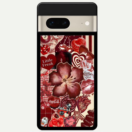  Aesthetic Little Freak Glass Case For Google Pixel 7 back cover – full design glossy printed glass finish