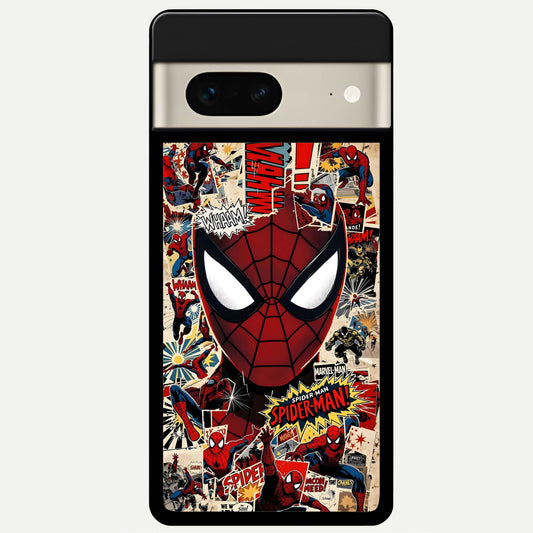  Aesthetic Wonder Spider Glass Case For Google Pixel 7 back cover – full design glossy printed glass finish