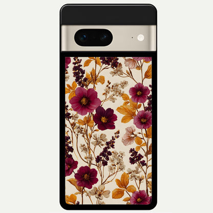  Autumn Wine Bloom Glass Case For Google Pixel 7 back cover – full design glossy printed glass finish