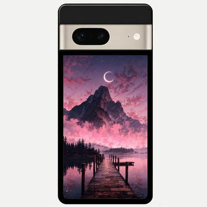  Beautiful Mountain View Glass Case For Google Pixel 7 back cover – full design glossy printed glass finish