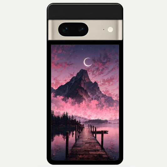  Beautiful Mountain View Glass Case For Google Pixel 7 back cover – full design glossy printed glass finish