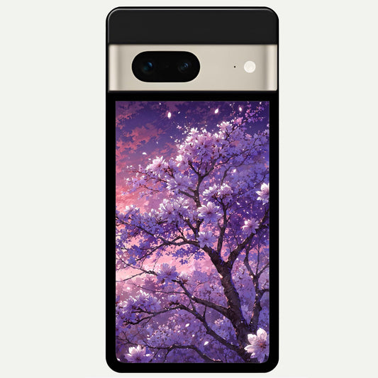  Blossom Tree Glass Case For Google Pixel 7 back cover – full design glossy printed glass finish