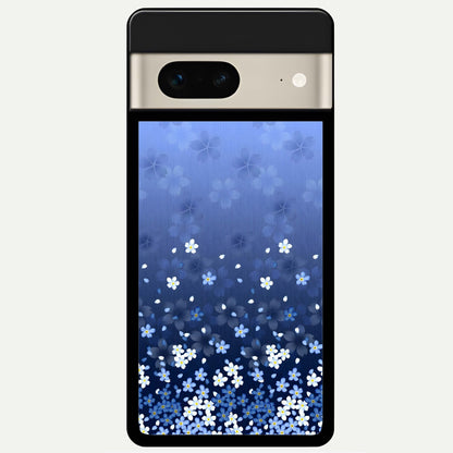  Blue Starry Glass Case For Google Pixel 7 back cover – full design glossy printed glass finish