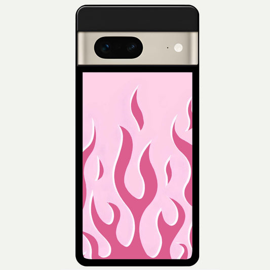  Blush Flame Energy Glass Case For Google Pixel 7 back cover – full design glossy printed glass finish