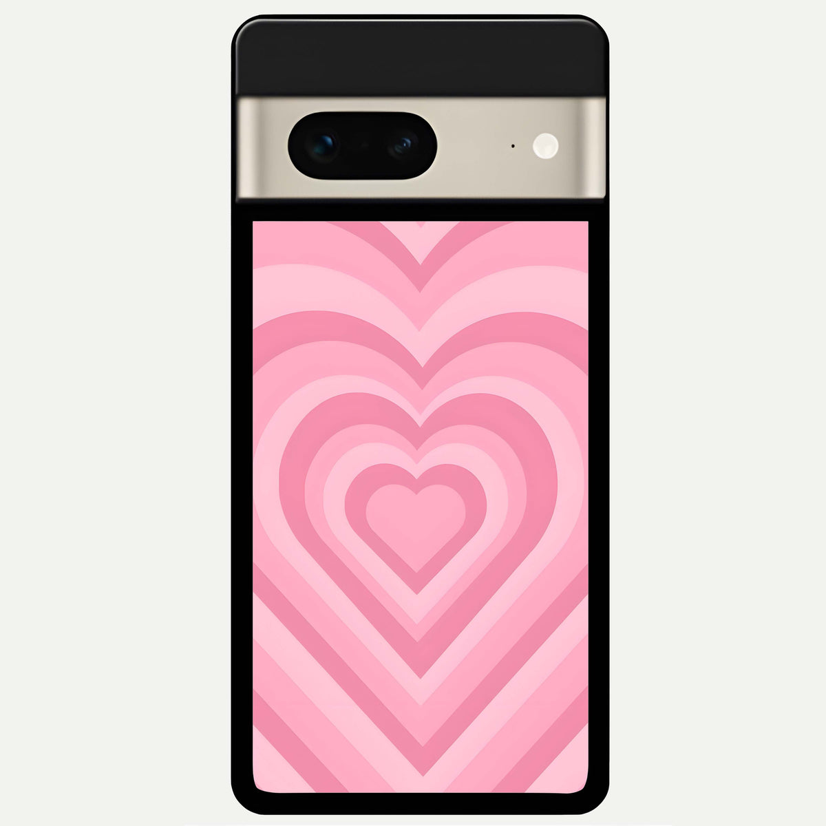  Blush Heart Waves Glass Case For Google Pixel 7 back cover – full design glossy printed glass finish