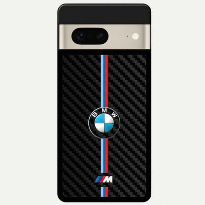  BMW Pattern Glass Case For Google Pixel 7 back cover – full design glossy printed glass finish
